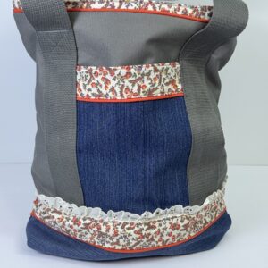 The Gracewell Studio Upcycled Collection pearl meadow tote