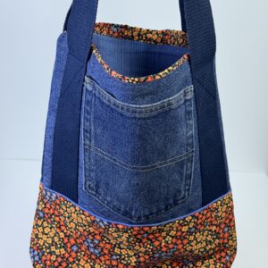 The Gracewell Studio Upcycled Collection the gracewell tote – twilight bloom edition